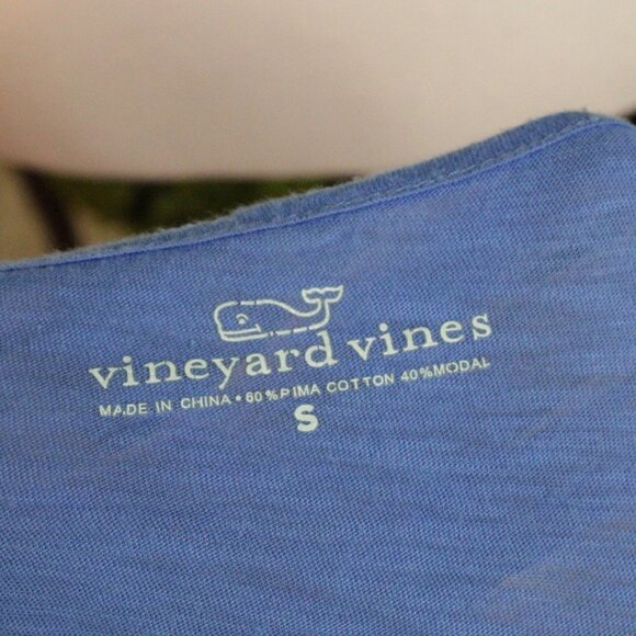 Vineyard Vines Women's Blue Cotton Modal Swing Tee Top SZ Small Blue - Picture 4 of 5